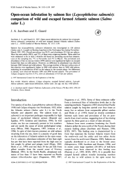 Open-ocean infestation by salmon lice (Lepeophtheirus salmonis