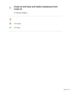 Crude oil and fuels and Useful substances from crude oil
