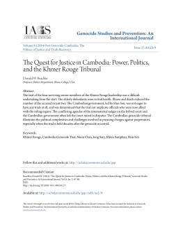 The Quest for Justice in Cambodia: Power, Politics, and the Khmer