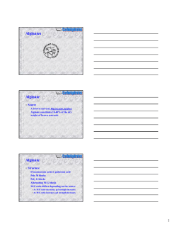 Alginates Alginate Alginate