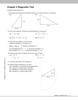 Chapter 2 Diagnostic Test