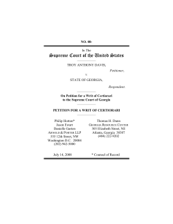 Cert. Petition - Death Penalty Information Center