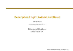 Description Logic: Axioms and Rules