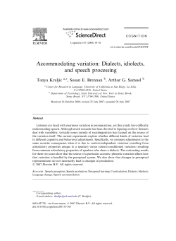 Accommodating variation: Dialects, idiolects