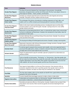 Module 6 Glossary Term Definition Circular Flow Diagram The flow