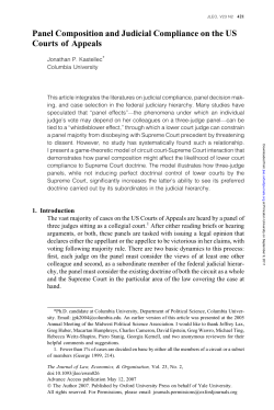 Panel Composition and Judicial Compliance on the US Courts of