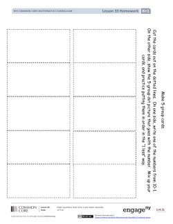 Lesson 33 Homework K&bull;1 M ake 5 -group card s. C ut th e card s out