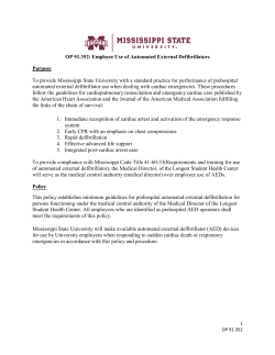 Use of Automated External Defibrillators - Policies