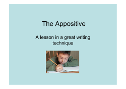 The Appositive