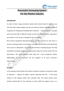 Conveying System Work for Plastics Industry