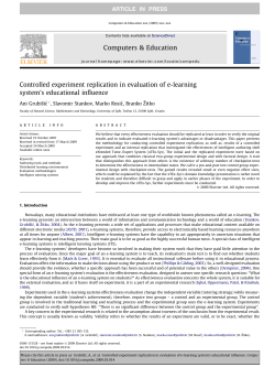 Controlled experiment replication in evaluation of e