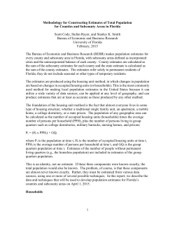 1 Methodology for Constructing Estimates of Total Population for