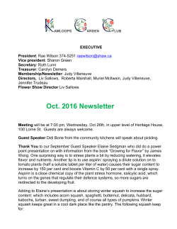 Oct. 2016 - Kamloops Garden Club