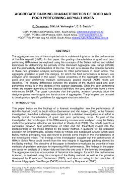 aggregate packing characteristics of good and poor performing