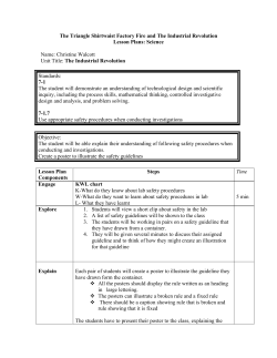 The Triangle Shirtwaist Factory Fire and The Industrial Revolution