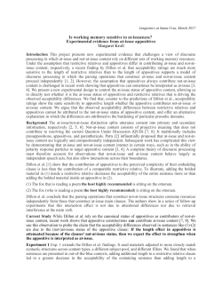 Is working memory sensitive to at