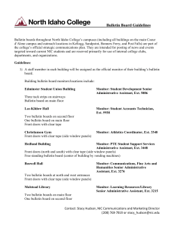 Bulletin Board Guidelines