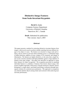 Distinctive Image Features from Scale-Invariant Keypoints