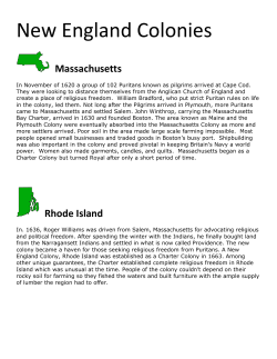 New England Colonies