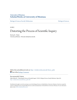 Distorting the Process of Scientific Inquiry