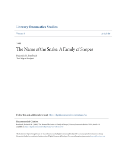 The Name of the Snake: A Family of Snopes