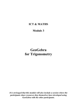 GeoGebra for Trigonometry - PDST