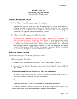 Haulage and Dumping Vehicle Operations