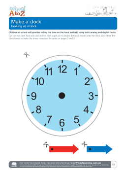Make a clock - School A to Z