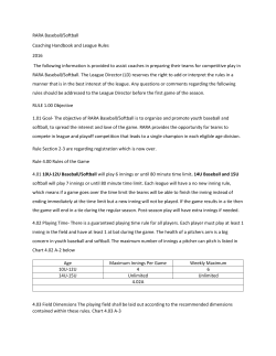 RARA Baseball/Softball Coaching Handbook and League Rules