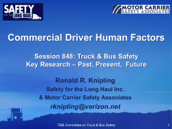 Commercial Driver Human Factors