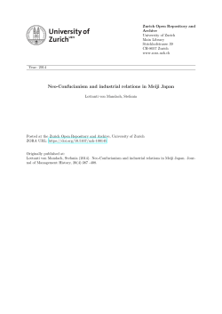 Neo-Confucianism and industrial relations in Meiji Japan