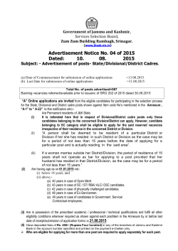 04 of 2015 - JKSSB.nic.in