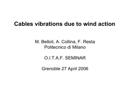 Cables vibrations due to wind action