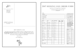 2017 Seedling Sale Order Form and Information Publication.pub