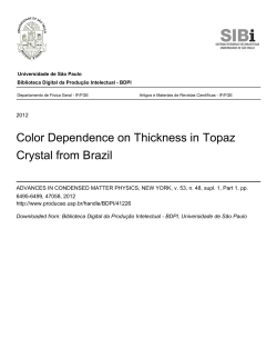 Color Dependence on Thickness in Topaz Crystal from