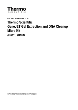 Thermo Scientific GeneJET Gel Extraction and DNA Cleanup