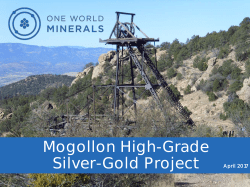 Mogollon High-Grade Silver-Gold Project