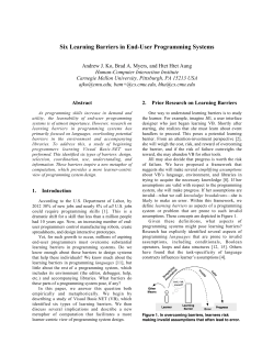Six Learning Barriers in End