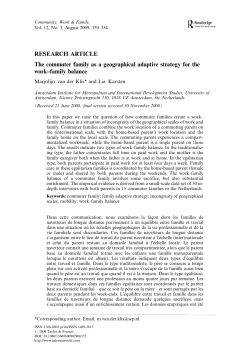 RESEARCH ARTICLE The commuter family as a