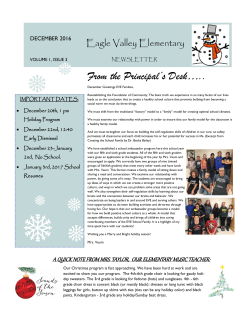 December Newsletter - Eagle Valley Schools