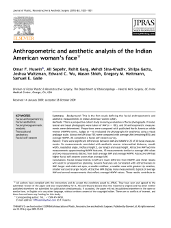 Anthropometric and aesthetic analysis of the Indian American