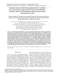 conservation of the endangered sandy cay rock iguanas