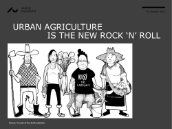 urban agriculture is the new rock `n` roll