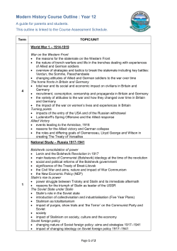 Modern History Scope Sequence Y12