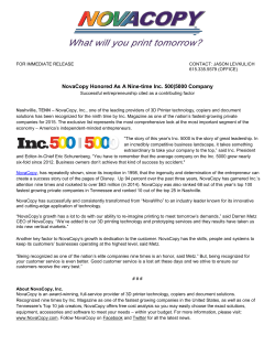 NovaCopy Honored As A Nine-time Inc. 500|5000 Company