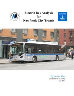 Electric Bus Analysis for New York City Transit