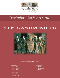 Study Guide - Orlando Shakespeare Theater