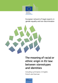 The meaning of racial or ethnic origin in EU law: between