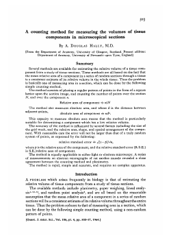 A counting method for measuring the volumes of tissue components