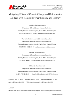 Mitigating Effects of Climate Change and Deforestation on Bees